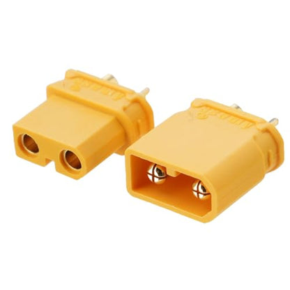 ELFCULB 10 Pairs Amass XT30UD Connectors, XT30 Upgrade Male Female Connectors for Mini-UAV Robot Lipo Battery(Yellow) - color: 10 Pairs XT30UD