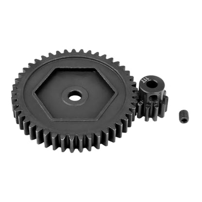 Hobbypark Metal Steel 45T M0.8 Spur Gear & 11T 32P Pinion Motor Gear for Traxxas TRX4 TRX-4 RC Crawler Car,Replace 8053 6747
