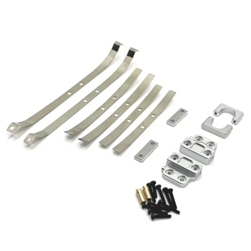 Compatible with MN82 LC79 1/12 RC Car Upgrade Modification Parts Accessories Metal Rear Axle Shock Absorber for Leaf Springs RC Assortment(Silver) - color: Silver