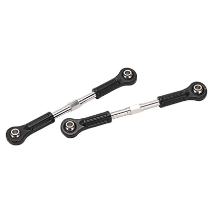 Alomejor Metal Steering Tie Rod, 2pcs Alloy Ball Heads Steering Linkage for 1/8 1/10 High Speed RC Cars Pickup Trucks SUV, with Durable Plastic Steel Construction