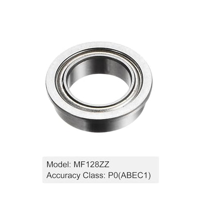 uxcell MF128ZZ Flanged Ball Bearing 8x12x3.5mm Double Shielded Chrome Steel Flange Bearings, 10pcs - size: 8x12x3.5mm
