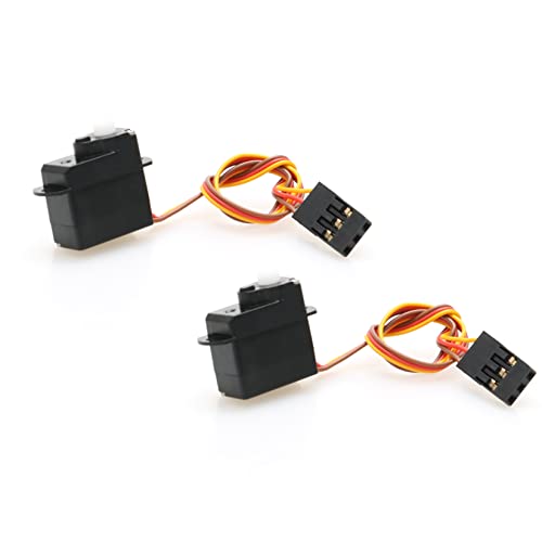 2PCS 2g 3.7/4.2/5V Micro Digital Servo Motor High Torque Steering Gear with JST/Dupont Interface RC Airplane Kit for Model Robot Helicopter Boat Car Fixed Wing Drone(Dupont Plug 4.2V) - color: 2pcs Dupont Plug 4.2v