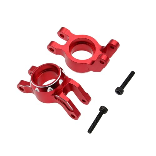 2Pcs Rear Hubs Steering Knuckles for ARRMA Mini Kraton 1/16 3S,Red | CNC Aluminum,Upgrade Kit,Durable,Install Directly - color: Red