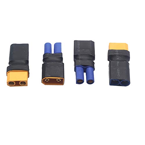 2Pairs XT90 Plug to EC5 Style Male Female Connector Adapter for RC FPV Battery Charging ESC