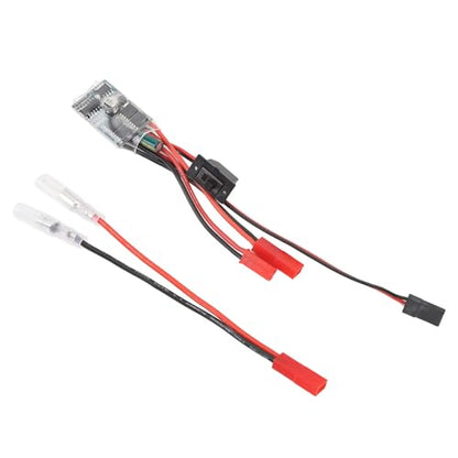RC 30A Brushed ESC, 2 Way Electronic Speed Controller with Brake Function for 030 050 180 370 Brushed Motor, Compatible with 1/16 1/18 /24 Scale Car and Boat