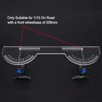 Aluminum Multi-Functional 1/10 RC On Road Car Alignment Tool Set– Camber/Toe/Slip Angle Gauge, Suspension Tuning Setup Gauge, Ultimate Suspension & Steering Adjustment Tool (Blue Set) - color: Blue Set