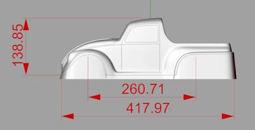 1/10 Scale Car Shell Rc Body Shell Replacement for MT and Short Course Car Width 180mm