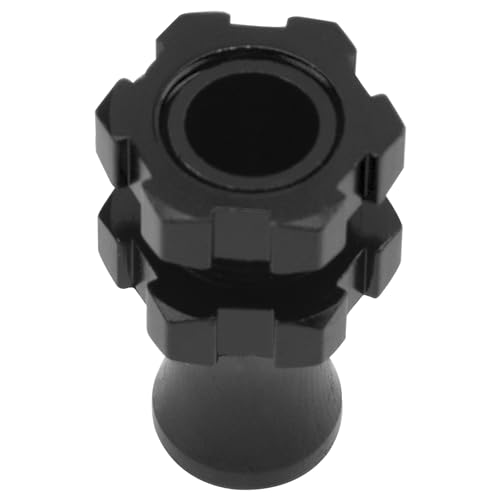 ShareGoo Metal +10mm Extended 17mm Splined Wheel Hex Hub Adapter Compatible with 1/10 Slash 2WD 4X4 Rustler Stampede Bandit 2WD 4X4 RC Car (Black) - color: Black