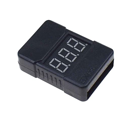 1Pcs BX100 1-8S Lipo Battery Voltage Tester Low Voltage Buzzer Alarm Checker with Dual Speaks Black