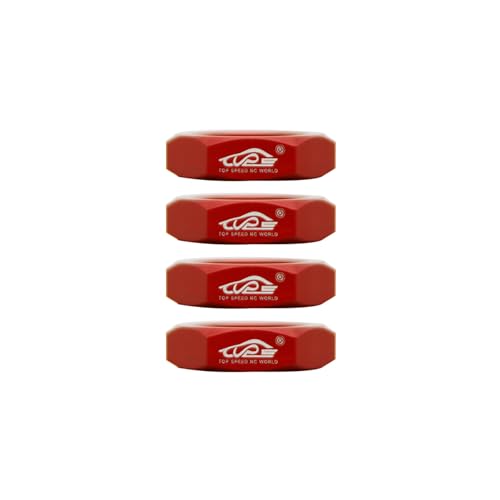 24MM Aluminium Wheel Nut Set (Red) | for 1/5 Scale Hpi ROVAN Km Baja 5b RC Car Parts - color: Red