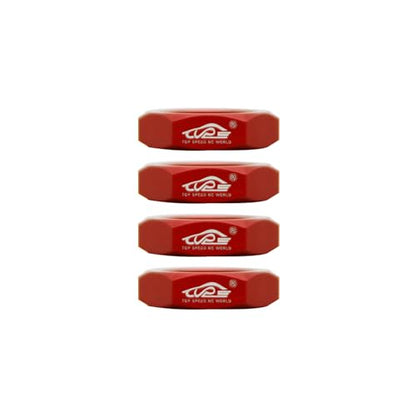 24MM Aluminium Wheel Nut Set (Red) | for 1/5 Scale Hpi ROVAN Km Baja 5b RC Car Parts - color: Red