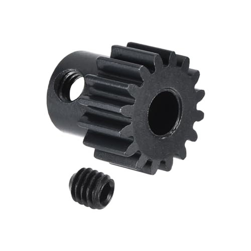 MECCANIXITY RC 32P Hardened Pinion Gear 5mm Shaft 16T Motor Gears Carbon Steel for RC Car Boat Drone - style: 16T