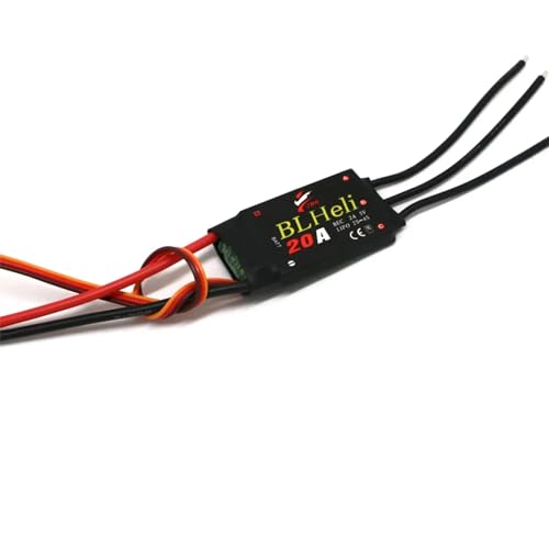 BLHeli RC Brushless ESC 12A 20A 30A 40A 50A 60A 80A with UBEC Motor Electric Speed Controller for Quadcopter Aircraft Model Fixed Wing Multi-axis DIY FPV RC Drone (20A) - color: 20a