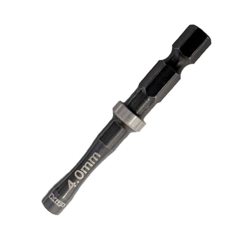MIP Nut Driver 1/4" Drive Bit Speed Tip For Small Drills for Traxxas Arrma Axial Losi Redcat RC Quadcopter Helicopter FPV Racing Drone Models (4.0mm) - size: 4.0mm