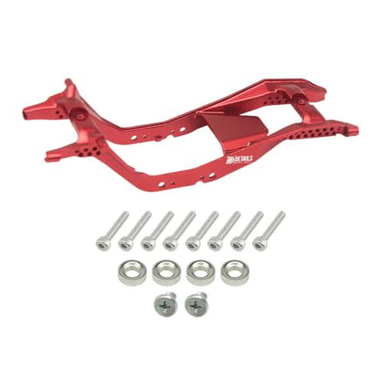 Hobby Details Aluminum Rear Axle Gear Box Skid Link Wheel Upgrade Set for 1/30 Axial SCX30 Jeep Wrangler RC Cars, Red (14 in One Set) - color: 14 in One Set