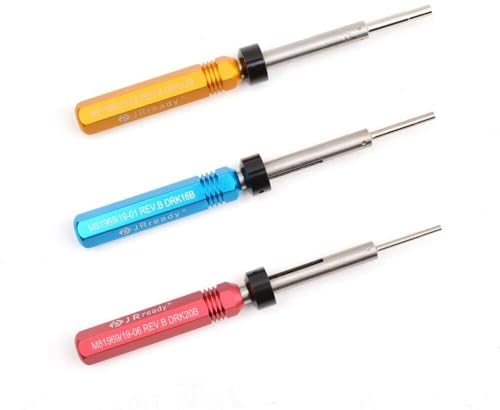 JRready ST5135 Extraction Tool Kit, DRK12B M81969/19-02 DRK16B M81969/19-01 DRK20B M81969/19-06,Terminal Pin Removal Tool Kit | Removes Front Release Contacts, 3 PCS Extraction Tools, DRK12B M81969/19-02, DRK16B M81969/19-01, DRK20B M81969/19-06