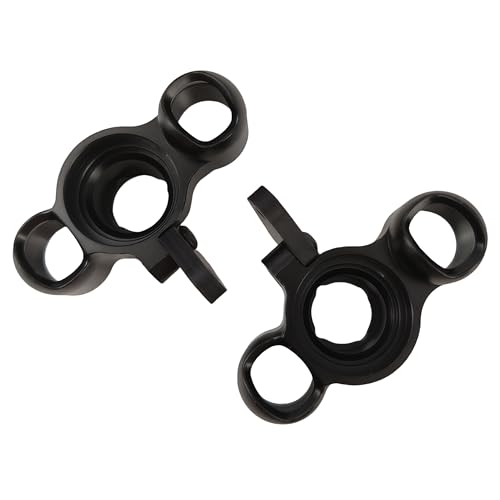 Steering Knuckles & Caster Blocks for ARRMA Kraton Outcast Notorious 6S (Black) | Aluminum,Front,Pivot Balls,1/8 Scale,BLX,AR330505 ARAC9366,CNC Machined,High Strength,Precision Fit - color: Black