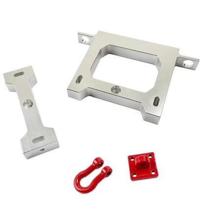 RC Bumper For WPL B14 B36 C14 C24 1/16 RC Car Metal Beam Rear Bumper Tow Hook Set Truck Upgrade Parts Repair Replacement Accessories