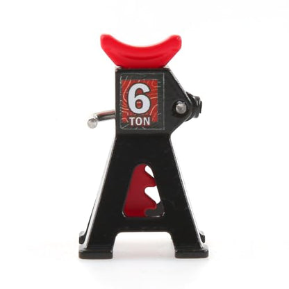 4pcs 1/24 RC Scale Metal Mini Toy Jack Stands for Simulation Compatible with 1/18 and 1/24 RC Crawler Cars SCX24, AX24, TRX4M, FCX24 (Black) - color: Black