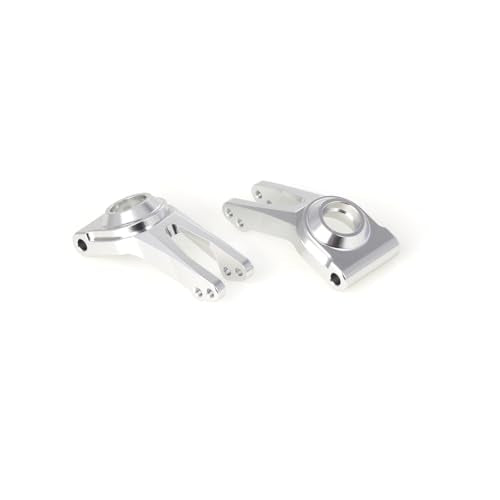 LCX Racing 1/10 RC Crawler Car Rear Hub Set Carriers for RC Truck Arrma Fury Mega, Upgrades Parts Accessories (Silver) - color: Silver