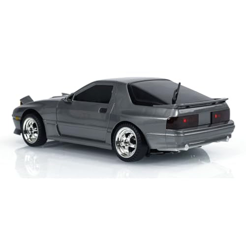1:18 RX7 RWD RC Drift Car LDRC LD1802 Radio Control Racing Vehicles Gyroscope Light System Built-in Gyroscope Independent Suspension Ball Bearings Model for Ages 14+ - color: Grey