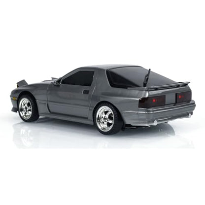 1:18 RX7 RWD RC Drift Car LDRC LD1802 Radio Control Racing Vehicles Gyroscope Light System Built-in Gyroscope Independent Suspension Ball Bearings Model for Ages 14+ - color: Grey