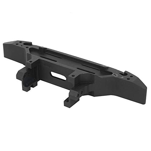 RiToEasysports Metal Front Bumper Upgrade for 1/10 RC Crawler Lightweight Aluminium Alloy Black 1 Piece