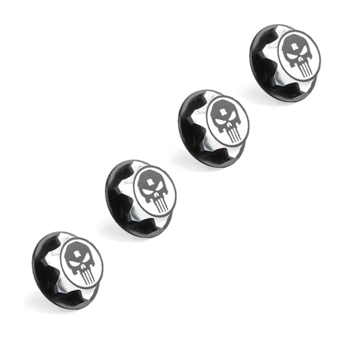 GoolRC 4PCS 17mm Wheel Nuts Dustproof Non-Slip Wheel Nuts Set Remote Control Car Metal Mount Nuts Replacement for Traxxas X-Maxx Summit 1/8 Buggy Truck Accessories - color: Black