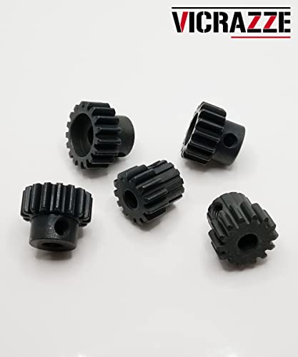 Steel M1 Pinion Gear Set 13T 14T 15T 16T 17T for 1/8 1/10 RC Car | Hardened Steel, Fits 1/8 1/10 RC RC Buggy, Short Course, Truggy and Monster Truck,CNC Machined