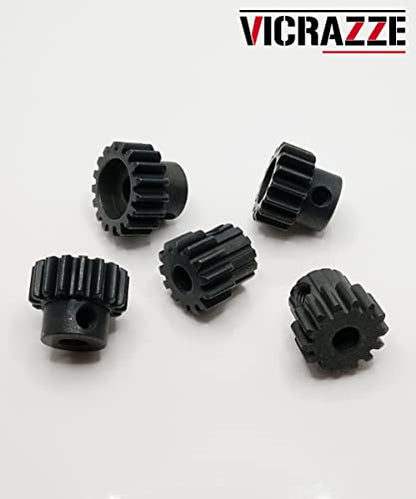 Steel M1 Pinion Gear Set 13T 14T 15T 16T 17T for 1/8 1/10 RC Car | Hardened Steel, Fits 1/8 1/10 RC RC Buggy, Short Course, Truggy and Monster Truck,CNC Machined