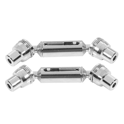 2pcs Metal Drive Shaft Set for 1/10 RC Crawler Compatible with C14 C24 C34 MN D91 D96 D99 D99S MN90 MN98 MN99S Models(Silver) - color: Silver
