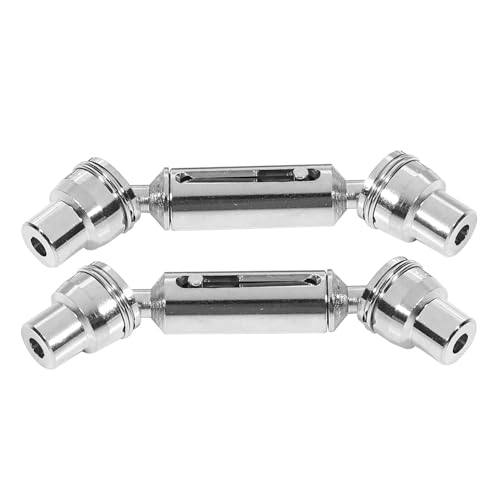2pcs Metal Drive Shaft Set for 1/10 RC Crawler Compatible with C14 C24 C34 MN D91 D96 D99 D99S MN90 MN98 MN99S Models(Silver) - color: Silver