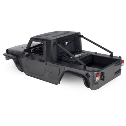 313mm Wheelbase Hard Plastic Pickup Body Shell Unassembled Kit for 1/10 RC Crawler Car Axial SCX10 90046 Jeep Wrangler (Grey) - color: Grey