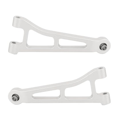 Aluminum Front Rear Swing Arm & Steering Knuckle C-Hub Kit Compatible with 1/14 MJX Hyper Go 14210 14209 H14BM RC Upgrade Parts (Silver) - color: Silver