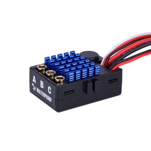 35A Waterproof Sensorless Brushless ESC with 5V/2A BEC Upgrade Speed Controller for 1/16 & 1/18 RC Off-Road Vehicles