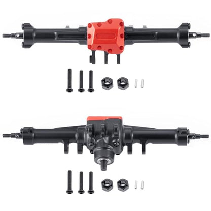 Rear Axles Set+4mm Extended Aluminum Complete Axles | For TRX4M Upgrade 1/18, RC Crawler Car - size: Extended Rear Axle