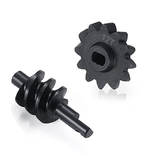 Axle Gear Overdrive Worm Differential 13T 14T/12T 18T/13T 16T Steel Gear for AX24 Axial SCX24 C10 JLU Gladiator Bronco 1/24 RC Crawler Car Upgrade Parts (12T 18T) - size: 12T 18T