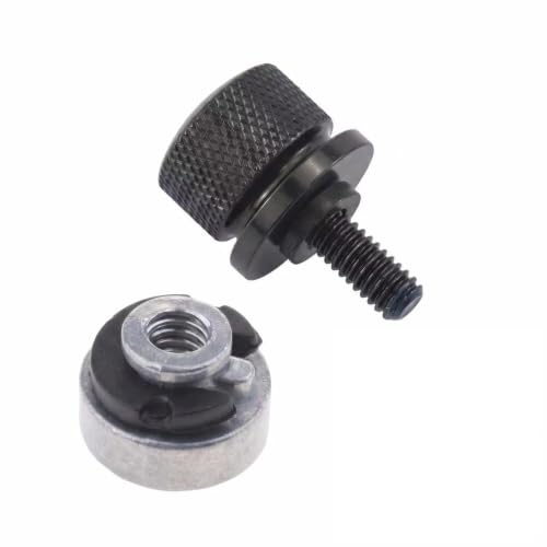 2PCS Motorcycle Seat Bolt Screw Rear Mount Screw Kit, Aluminum Alloy Quick-Release Fender Seat Hardware Kit, Compatible with Harley Davidson Sportster Touring Softail Dyna 1996-2024 (Black)
