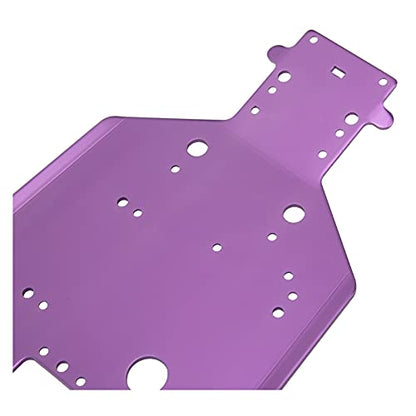 Aluminum Alloy 06001 Chassis Bottom Plate Frame Compatible with Redcat Racing HSP 94105 94106 94108 94109 1/10 RC Off-Road Buggy Car (Purple) - color: Purple