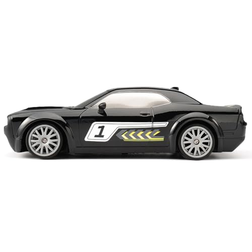 jaming KF27 Remote Control Car,RC Cars for Kids,1:20 4WD RC Drift Car with LED Lights, High-Speed Competitive 2.4G Cars for Drift and Race, Children's Gifts and Toys(Black 2-Battery)