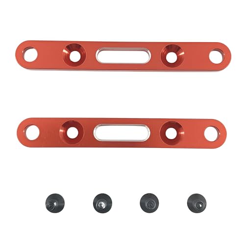 Suspension Arm Mount Set for ARRMA Mojave 4X4 4S BLX RC Truck (Red) | Aluminum Alloy,Front,Rear,1/8 Scale,ARA320589 Compatible,ARA320590 Compatible,CNC Machined,High Strength,Precision Fit - color: Red