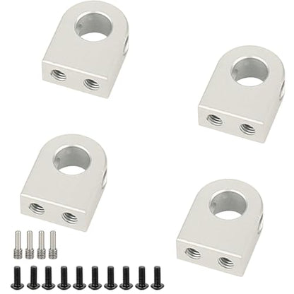 4PCS Body Post Mount CNC Aluminum for Axial SCX10 PRO 1/10 RC Crawler Upgrade,8G (Silver) - color: Silver