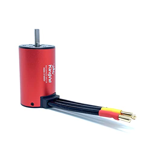 KingVal Replacement 3660 3100KV Waterproof Brushless Motor Shaft Diameter 5mm Compatible with 1/10 RC Car - size: 3100KV(ø5mm Shaft), style: 3660