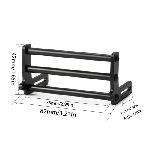 LCG Bumper Aluminum Alloy RC Front Bumper Bull Bars for 1/10 RC Crawler Gspeed SCX10 TRX4 Upgrade (Black)