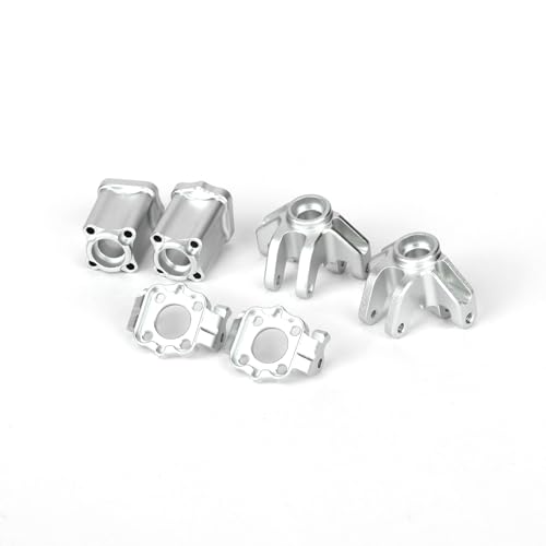 RCAWD 7075 Front C Hub Carrier & Steering Knuckle Arm & Rear Stub Axle Carrier for Losi LMT 1/18 Upgrades Parts #LOS214041#LOS214043 - color: The Set