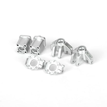 RCAWD 7075 Front C Hub Carrier & Steering Knuckle Arm & Rear Stub Axle Carrier for Losi LMT 1/18 Upgrades Parts #LOS214041#LOS214043 - color: The Set