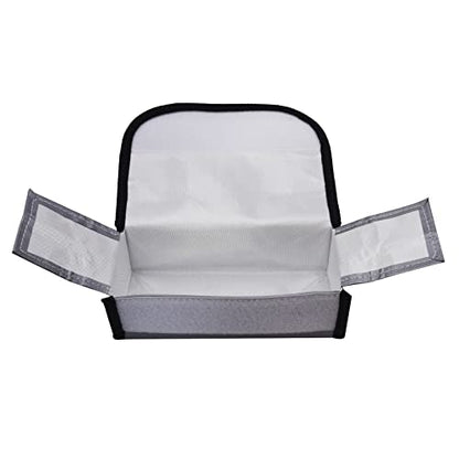 Blomiky 3 Pack 18.5 * 7.5 * 6cm Li-polymer Fireproof Explosionproof Safe Bag Suitable Case for 3.7V 7.4V 11.1V 14.8V 22.2V 100mAh-8000mAh Lithium-ion Li-Po or Ni-CD Ni-MH Battery/Lipo Case *3