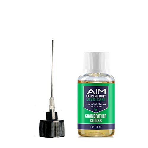 AiM Clock Oil & Cleaning Kit - 1 oz - High-Performance Clock Oil for Grandfather Clocks - Includes Pen Oiler - Essential for Antique Clock Care & Maintenance - Made in the USA - size: 1 oz Clock Oil