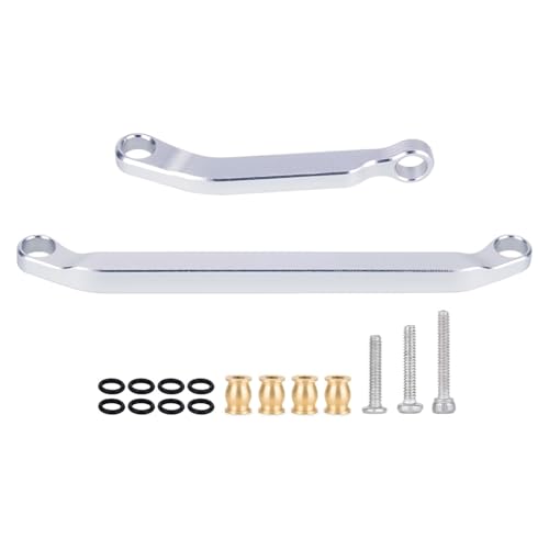 Aluminum High Clearance Chassis Links Suspension Steering Links Set for 1/30 Axial SCX30 RC Crawler Car Upgrade Parts (Silver Kit) - color: Silver Kit