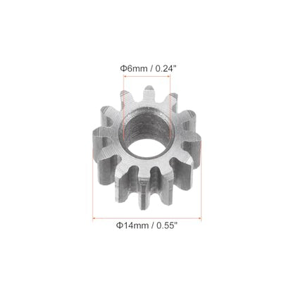 HARFINGTON Straight Spur Gear 6mm Bore 12T Mod-1 Hardened 45# Steel Spur Diff Differential Motor Gear RC Car Replacement Parts - style: 12T